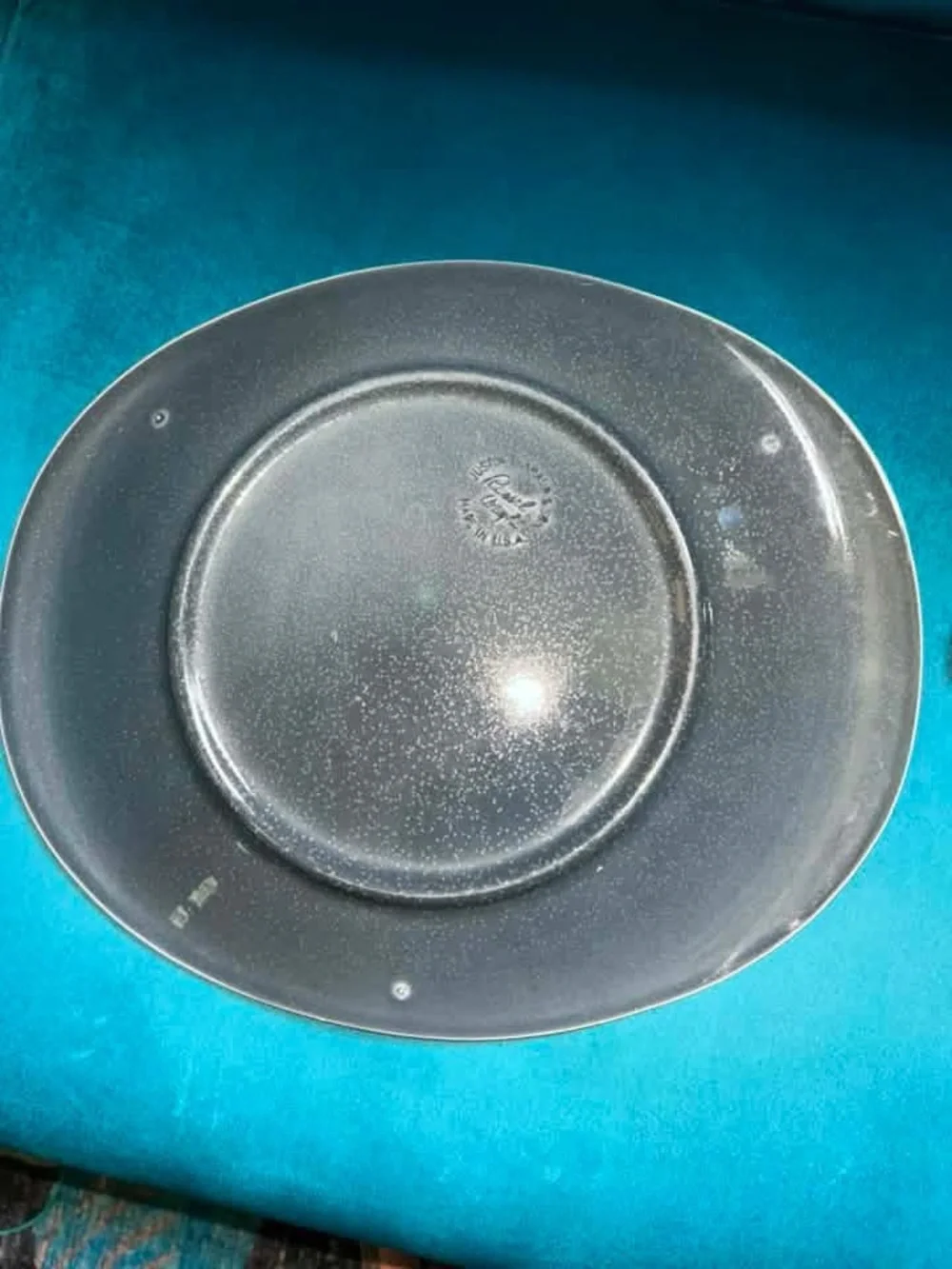 Justin Boots Clear Glitter Round Serving Platter